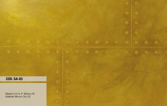 Rives Effetto Garage COD. GA-03 ORO 02 in Gold Optik. Reichweite ca. 14m²